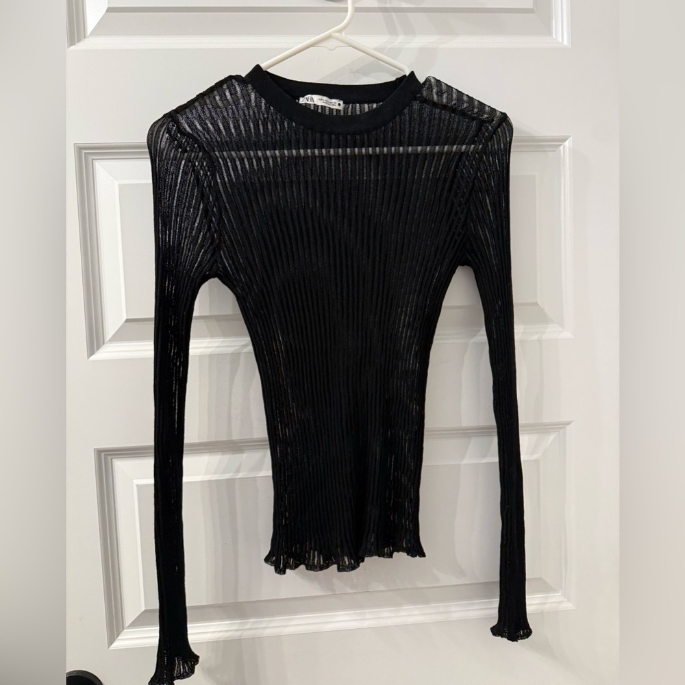 Sheer Black Long Sleeve
